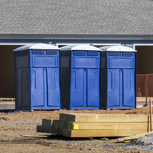 how can i report damages or issues with the porta potties during my rental period in Whitewater Montana